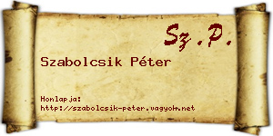Szabolcsik Péter névjegykártya